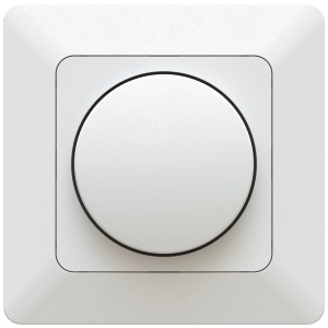 Dimmer rotativo LED bianco Max Hauri priamos per scatola da incasso, dimensione 1x1.