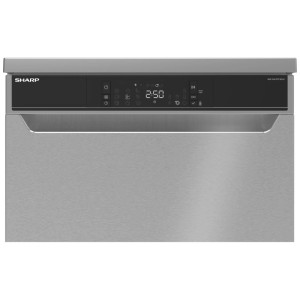 Lave-vaisselle pose libre Sharp QW-NA3YF42AW-CH en acier inoxydable, largeur 60 cm.