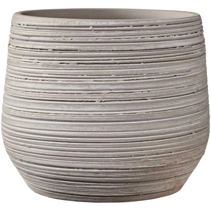 Söndgen Übertopf Ravenna strukturiert Greige Ø 12 cm / Höhe 11 cm