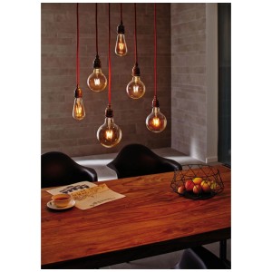Suspension Paulmann Neordic Eldar, gris-nickel, avec douille E27, max. 20W. Design rétro au-dessus de la table à manger.