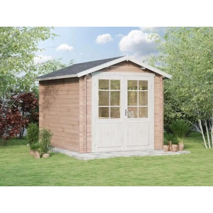 Alpholz Holz-Gartenhaus Satteldach Unbehandelt 920 cm x 340 cm