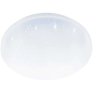 Plafonnier LED blanc Eglo Pogliola-S, 18W, avec effet ciel étoilé pour salon, chambre ou couloir.