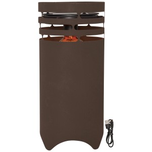 Décoration solaire Star Trading Marron, LED blanc chaud, 40 cm de haut, en métal noir pour l'extérieur.