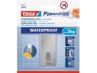 Tesa Powerstrips Haken Waterproof eckig Edelstahl Large Tesa Powerstrips Haken Waterproof eckig Edelstahl Large
