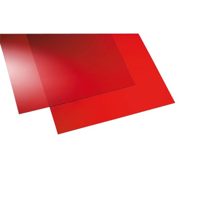 Acryl Platte Eben glatt Rot 250 x 500 mm / Stärke 3 mm