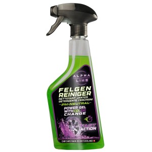 Nettoyant jantes Alpha Line Fast Action, flacon de 500ml pour l'entretien auto.