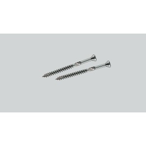 Vis en acier inoxydable 4,5x60 mm pour terrasse, 100 pièces avec pointe autoforeuse.