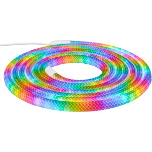 Brilo LED-Gewebeschlauch, 5m, mit dynamischen RGBIC-Farben, spiralförmig. Dekorativer LED-Streifen für Innenbereiche.