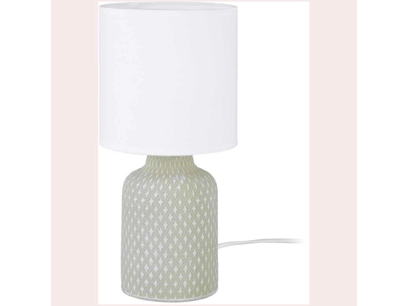 Eglo Lampada da tavolo Bellariva E14 Grigio chiaro Bianco Ø 15 x 32 cm