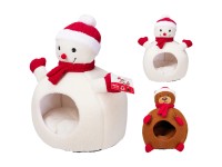 Tierhaus Weihnachten Polyester Höhe 50 cm / assortiert / 1 Stk.