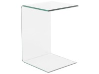 Beliani Table d'appoint Lourdes verre de sécurité (HxlxP) 61 x 40 x 40 cm