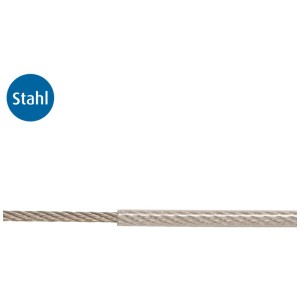 Fil d'acier, Ø 3 mm, vendu au mètre pour la construction de fils et de clôtures.
