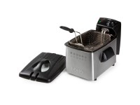 Domo Fritteuse DO464FR Edelstahl Silber-Schwarz 3 l