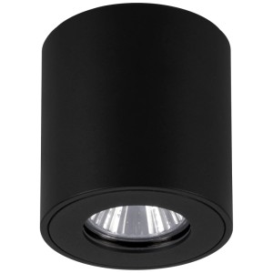 Plafonnier extérieur Eglo Torrecola noir et rond, IP44.