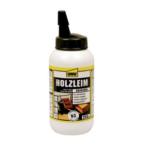 UHU Holzleim Original D2, 250g Flasche. Universeller Kleber für Holz.