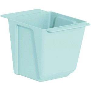 Pot de fleurs Easy bleu clair, 10x13,5x10 cm, idéal pour palettes et petits jardins.