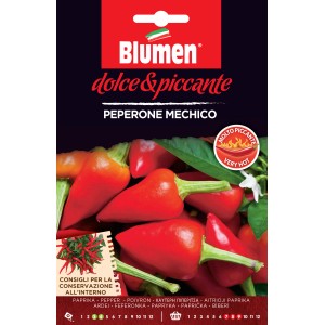 Graines de piment Mechico : Piments coniques, du jaune au rouge.