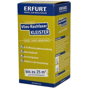 Erfurt Vlies-Rauhfaser-Kleister, confezione da 200g per carta da parati in tessuto non tessuto e trucioli di legno.