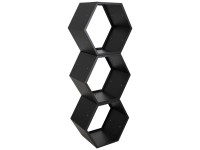 Nouvel Kaminholzregal Honeycomb Metall Schwarz (HxBxT) 52,4 x 60 x 35,4 cm