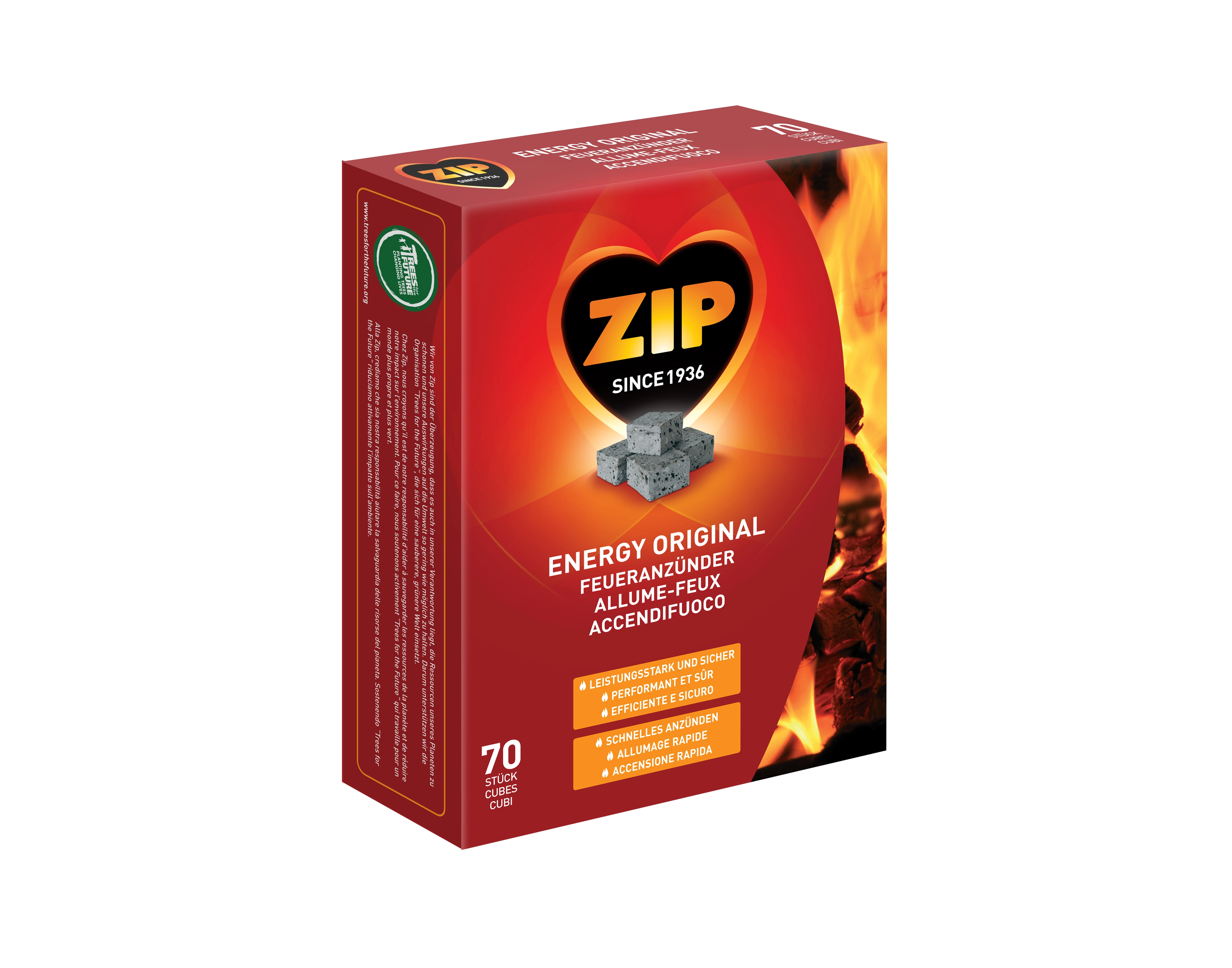 Allume-feux originaux ZIP, 32 cubes/boîte