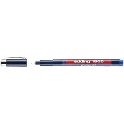 Edding Profipen 1800 0,5 Mm Schwarz – 2 Stück, Mit Taschenclip Für Präzises Schreiben & Zeichnen