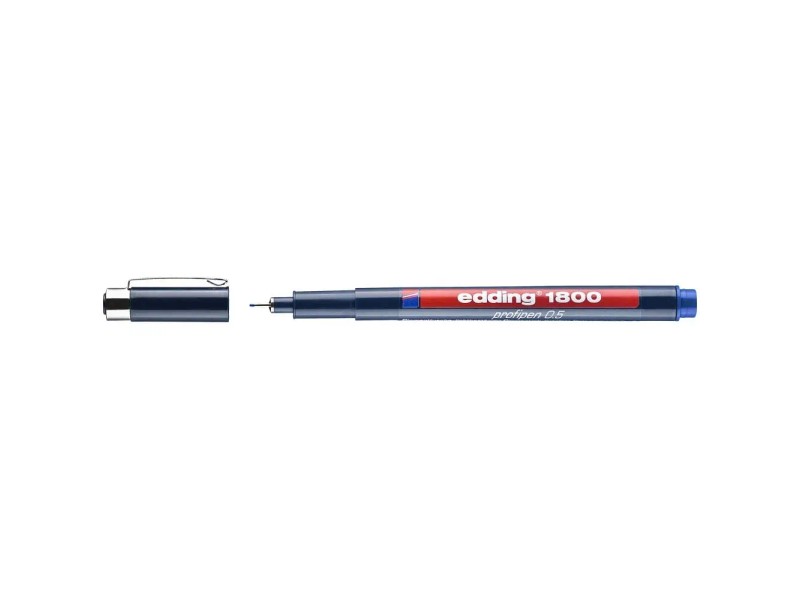 edding 1800 penna di precisione a punta fine nera 0,7 mm