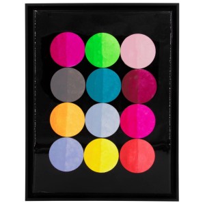 Glorex Acrylfarben-Set Art4You Fashion: 12 lebhafte Farbmuster auf schwarzem Grund. Vielseitiges Künstlerzubehör.
