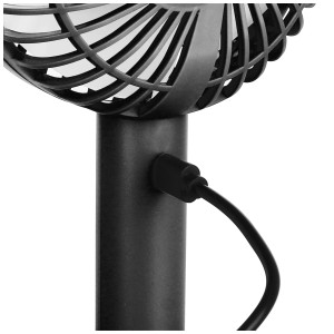 Ventilateur noir 2 en 1 Emerio, à main et de table (hauteur 21 cm) avec port USB-C.
