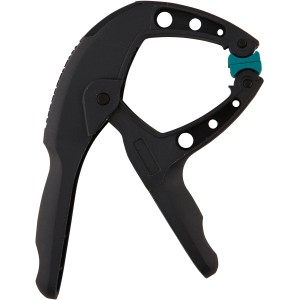 Serre-joint à ressort Wolfcraft Ergo FZH 3 cm, outil de serrage en plastique noir.
