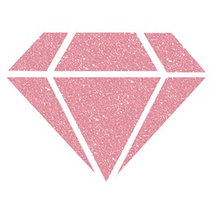 Funkelnder Diamant in Puderrosa, Malzubehör für kreative Projekte.