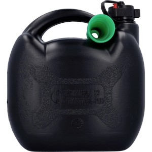 Tanica per benzina Cartrend nera in plastica, 5 litri, con beccuccio.