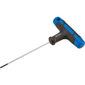 LUX T-Griff Stiftschlüssel, 2 mm, mit blau-schwarzem Griff für Innensechskant Schrauben.