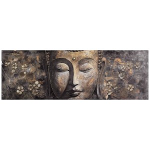 Quadro su tela Buddha dipinto a mano, 40x120 cm, per un'atmosfera rilassante nella stanza.