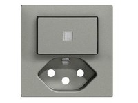 Feller Kleinkombi-Frontplatte EdizioDue Schalter/Taster T13 Frontlinse Grau Feller Kleinkombi-Frontplatte EdizioDue Schalter/Taster T13 Frontlinse Grau