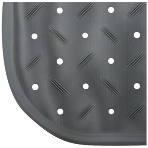 Tappetino da bagno antiscivolo MSV grigio in gomma con ventose, 36x76 cm.