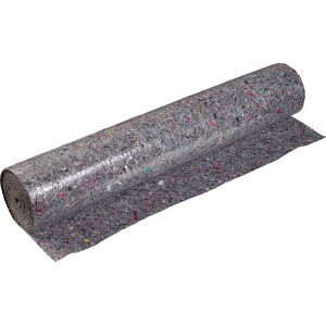 Rouleau de feutre de protection LUX 1 m x 25 m avec film antidérapant, idéal pour protéger contre la peinture et la saleté.