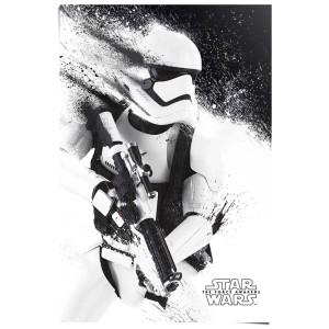 Maxiposter Star Wars Episode 7: Stormtrooper mit Waffe, 61x91,5 cm. Dekoratives Filmposter.