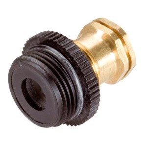 Valvola di drenaggio Gardena con filettatura da 19 mm (3/4) per sistemi di irrigazione.