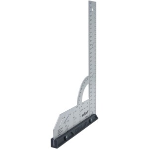 wolfcraft Équerre universelle 200x300 mm : Équerre de mesure multifonctionnelle en métal avec échelles et butée.