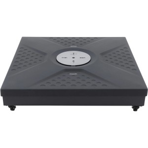 Support de parasol déporté Doppler Active Easy Push en acier gris, 88x88 cm, avec roulettes.