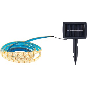 Catena luminosa solare a LED Globo nera, lunga 500 cm, con 180 LED e pannello solare.