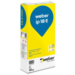 Sacco di intonaco di fondo leggero Weber calce-cemento ip 18 E, grigio, 30 kg.