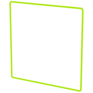 Set da 4 profili di design Modino Priamos misura 1, giallo-verde fluorescente per scatole interruttori.