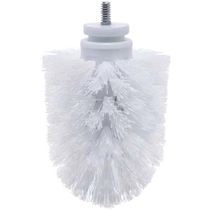 Tête de brosse WC de rechange Diaqua blanche, diamètre 7 cm.