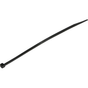 Serre-câble noir OBI, longueur 368 mm, pour regrouper câbles et fils.