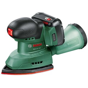 Ensemble Ponceuse multifonction sans fil Bosch EasySander 18V-8 avec batterie et accessoires.