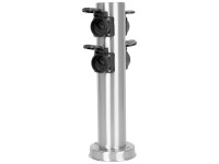 GardenLine Energiesäule Inox IP55 mit 4 x T13-Steckdosen