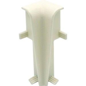 Weiße Innenecke für Sockelleiste Modern 60 Clip, Zubehör für Laminat & Parkett.