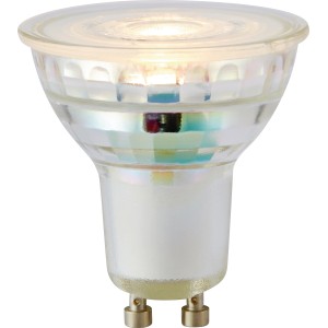 Lampadina LED GU10, 4W, luce bianca neutra per ambienti domestici.