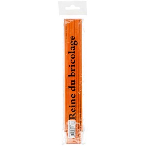 Oranger Gliedermassstab, 2 m Länge, aus Holz, mit Aufschrift, verpackt.